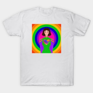 Rainbow girl love T-Shirt